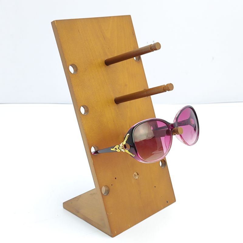 L-shaped wooden glasses display stand Four-layer glasses display stand Optical shop traditional optical display props