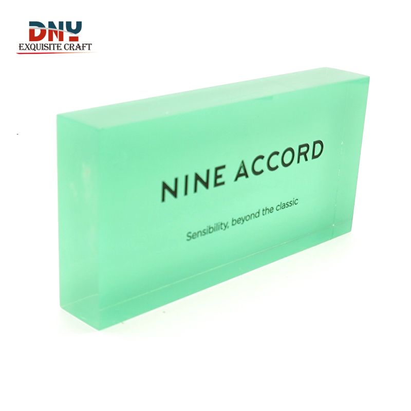 Factory custom transparent acrylic logo block clothing store brand display new promotional brand  back full screen print color